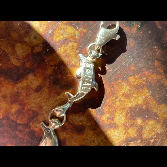 14k Italian gold dolphin bracelet - Picture 5 of 6